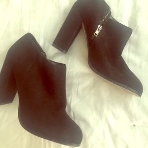 Black booties, like new, only worn once!